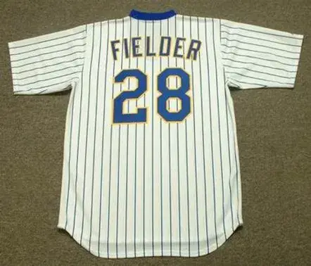 PRINCE FIELDER Milwaukee Brewers 1980’s Majestic Cooperstown Throwback Home Jersey 