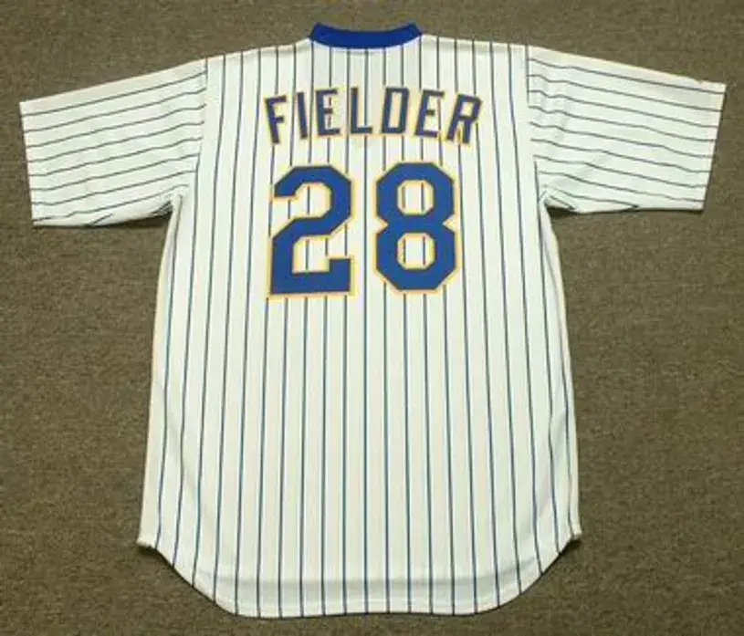 PRINCE FIELDER Milwaukee Brewers 1980’s Majestic Cooperstown Throwback Home Jersey 