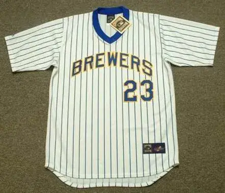 RICKIE WEEKS Milwaukee Brewers 1980’s Majestic Cooperstown Throwback Home Jersey