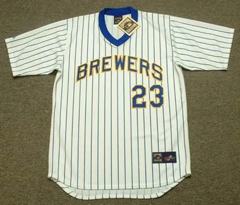 RICKIE WEEKS Milwaukee Brewers 1980’s Majestic Cooperstown Throwback Home Jersey
