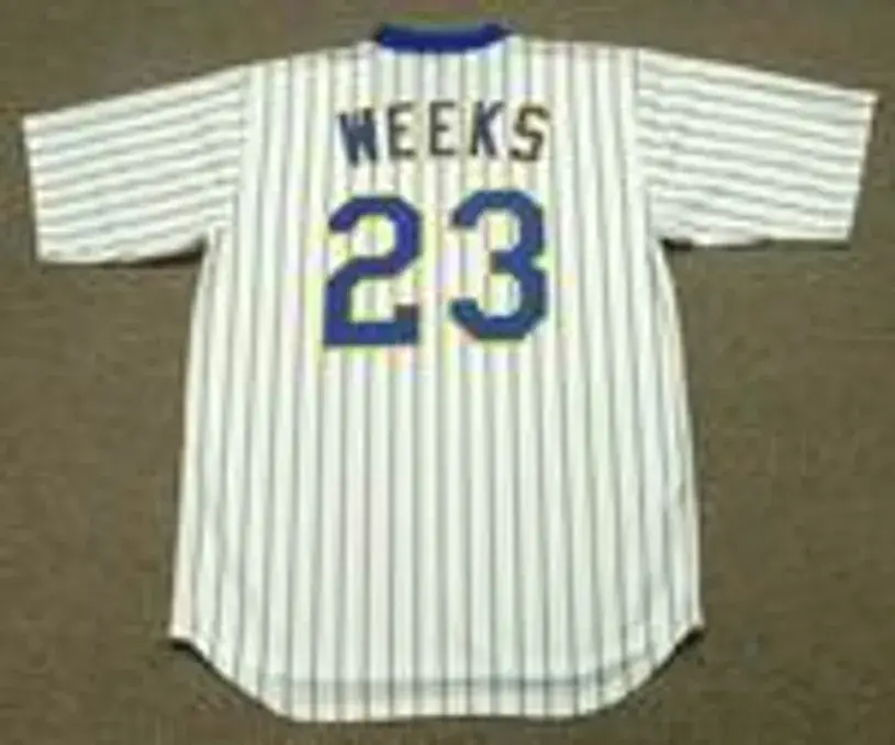 RICKIE WEEKS Milwaukee Brewers 1980’s Majestic Cooperstown Throwback Home Jersey 