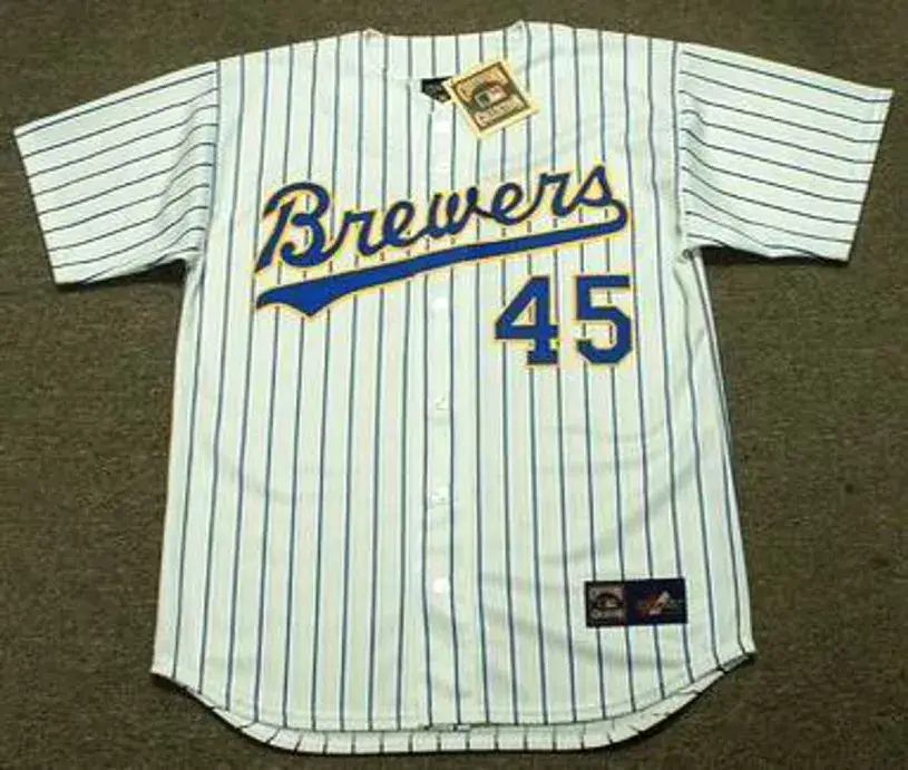 ROB DEER Milwaukee Brewers 1990 Majestic Cooperstown Home Jersey