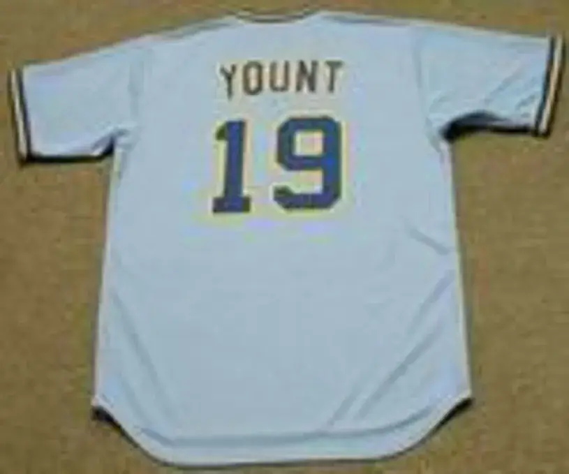 ROBIN YOUNT Milwaukee Brewers 1974 Majestic Cooperstown Throwback Away Jersey 