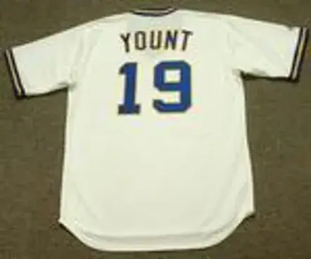 ROBIN YOUNT Milwaukee Brewers 1974 Majestic Cooperstown Throwback Home Jersey 