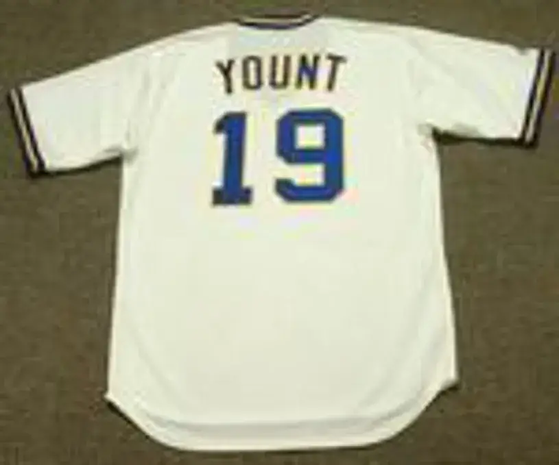ROBIN YOUNT Milwaukee Brewers 1974 Majestic Cooperstown Throwback Home Jersey 