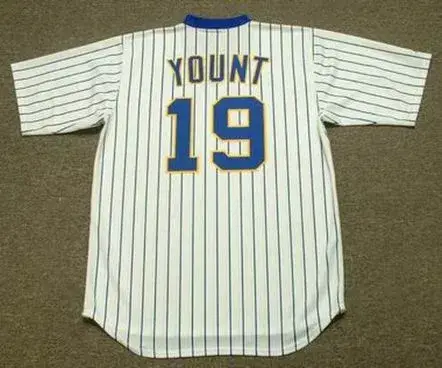 ROBIN YOUNT Milwaukee Brewers 1984 Majestic Cooperstown Throwback Home Jersey 
