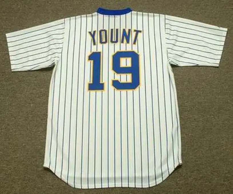 ROBIN YOUNT Milwaukee Brewers 1984 Majestic Cooperstown Throwback Home Jersey 