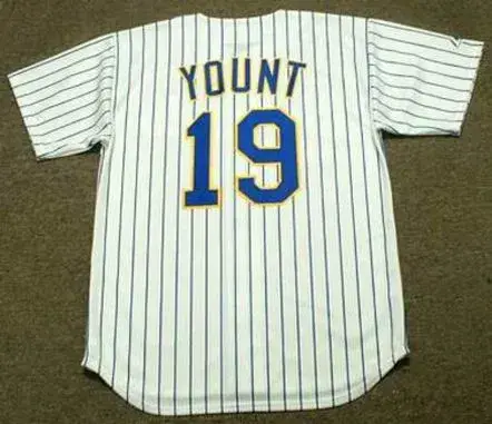 ROBIN YOUNT Milwaukee Brewers 1993 Majestic Cooperstown Home Jersey 