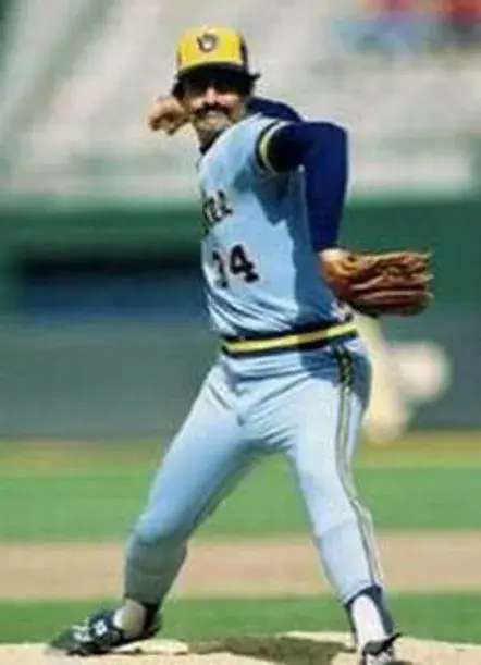ROLLIE FINGERS Milwaukee Brewers 1982 Majestic Throwback Away Jersey 