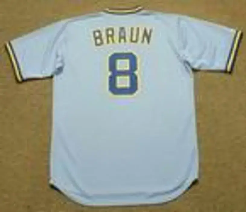 RYAN BRAUN Milwaukee Brewers 1980’s Away Majestic Throwback Baseball Jersey 