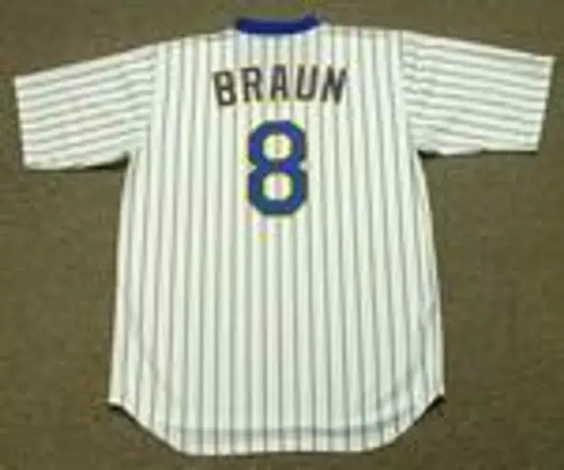 RYAN BRAUN Milwaukee Brewers 1980’s Majestic Cooperstown Throwback Home Jersey 