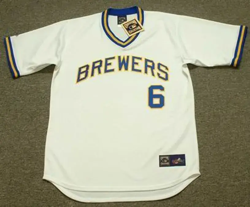 SAL BANDO Milwaukee Brewers 1977 Majestic Cooperstown Throwback Home Jersey