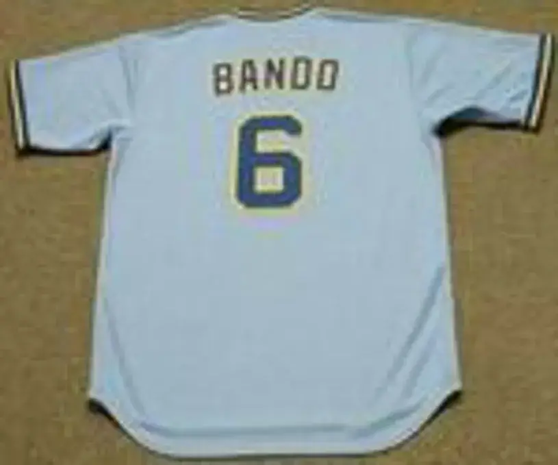 SAL BANDO Milwaukee Brewers 1978 Majestic Cooperstown Throwback Away Jersey 