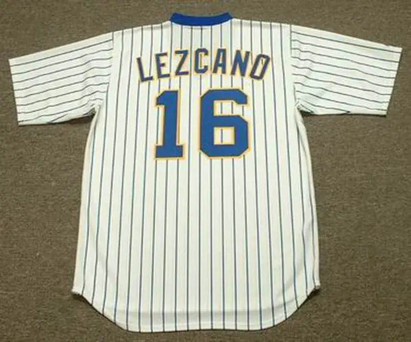SIXTO LEZCANO Milwaukee Brewers 1979 Majestic Cooperstown Throwback Home Jersey 