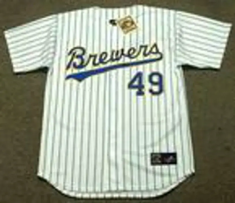TEDDY HIGUERA Milwaukee Brewers 1990 Majestic Cooperstown Home Jersey 