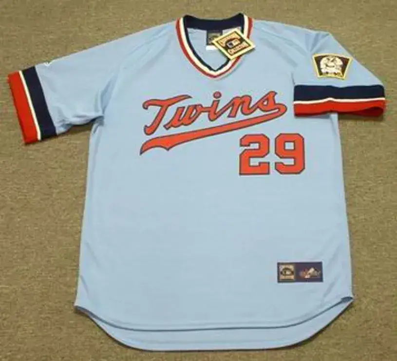 ROD CAREW Minnesota Twins 1977 Majestic Cooperstown Throwback Baseball Jersey