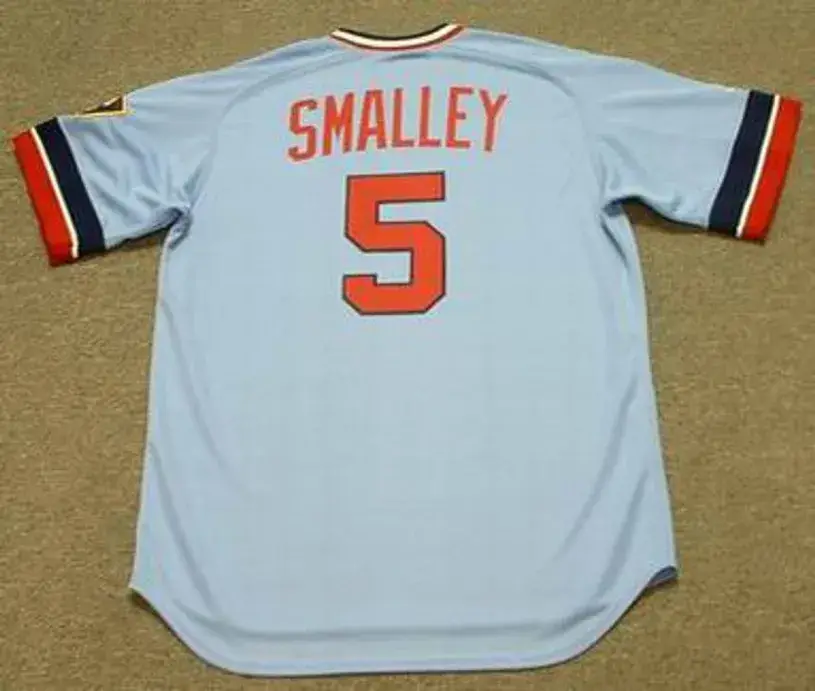 ROY SMALLEY Minnesota Twins 1979 Majestic Cooperstown Throwback Baseball Jersey 