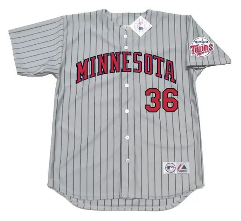 TERRY STEINBACH Minnesota Twins 1997 Majestic Throwback Away Baseball Jersey