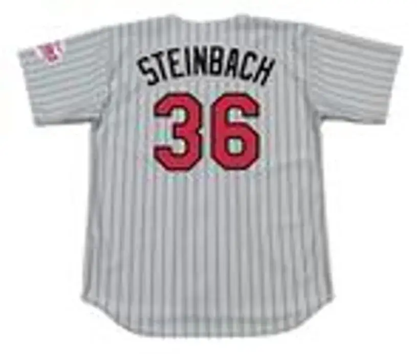 TERRY STEINBACH Minnesota Twins 1997 Majestic Throwback Away Baseball Jersey 