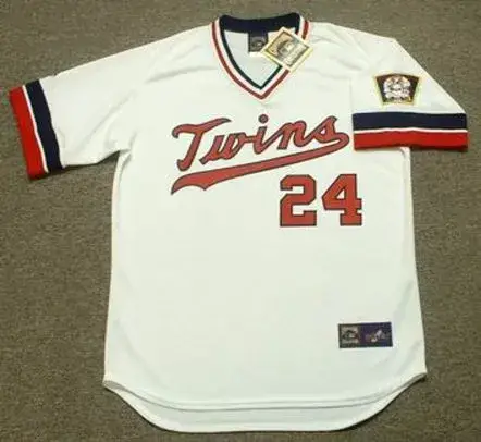 TOM BRUNANSKY Minnesota Twins 1984 Majestic Cooperstown Throwback Home Jersey