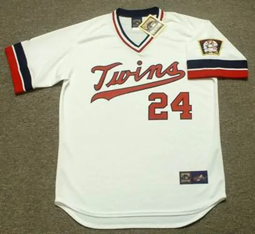 TOM BRUNANSKY Minnesota Twins 1984 Majestic Cooperstown Throwback Home Jersey