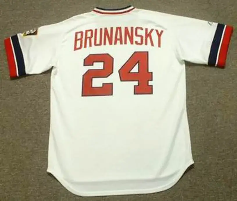 TOM BRUNANSKY Minnesota Twins 1984 Majestic Cooperstown Throwback Home Jersey 