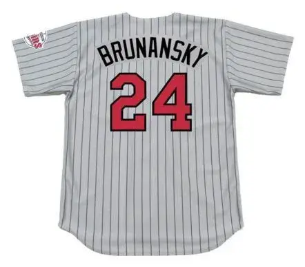 TOM BRUNANSKY Minnesota Twins 1991 Majestic Throwback Away Baseball Jersey 