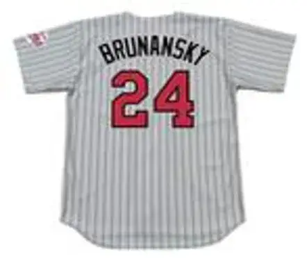 TOM BRUNANSKY Minnesota Twins 1991 Majestic Throwback Away Baseball Jersey 