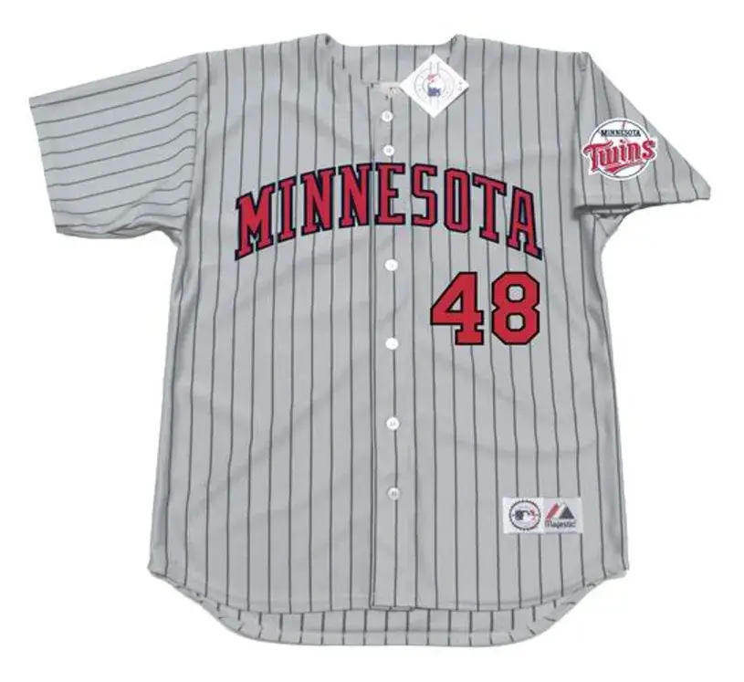 TORII HUNTER Minnesota Twins 2001 Majestic Throwback Away Baseball Jersey