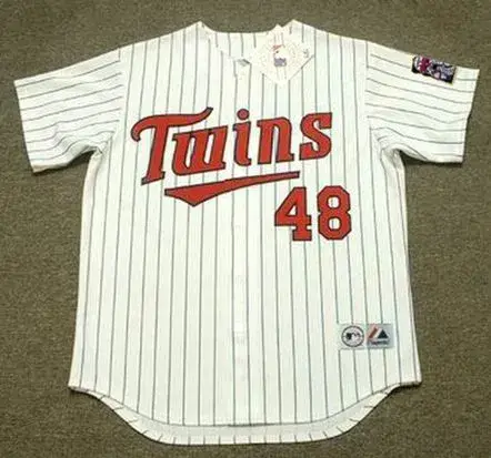 TORII HUNTER Minnesota Twins 2002 Majestic Throwback Home Baseball Jersey