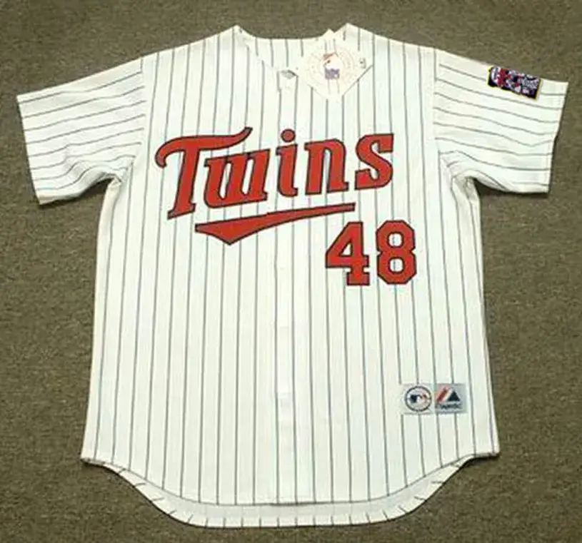 TORII HUNTER Minnesota Twins 2002 Majestic Throwback Home Baseball Jersey