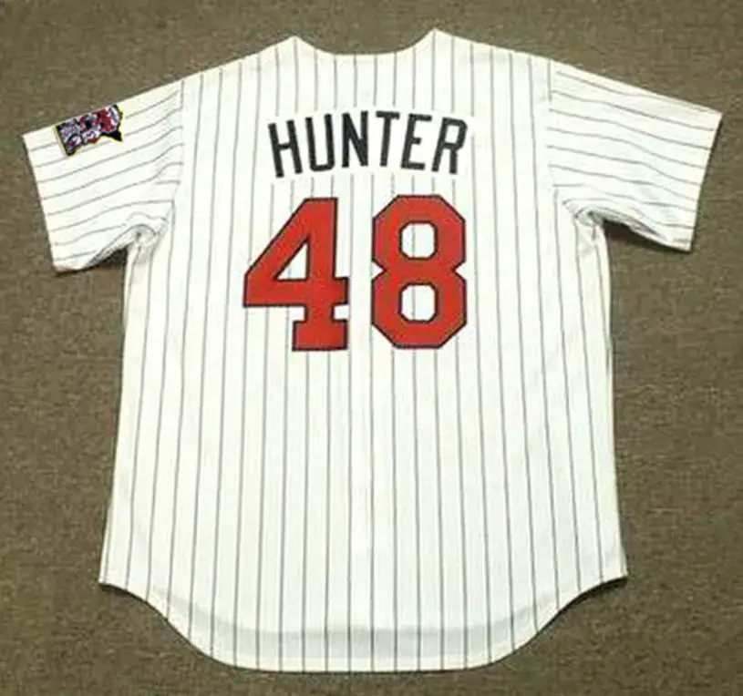 TORII HUNTER Minnesota Twins 2002 Majestic Throwback Home Baseball Jersey 