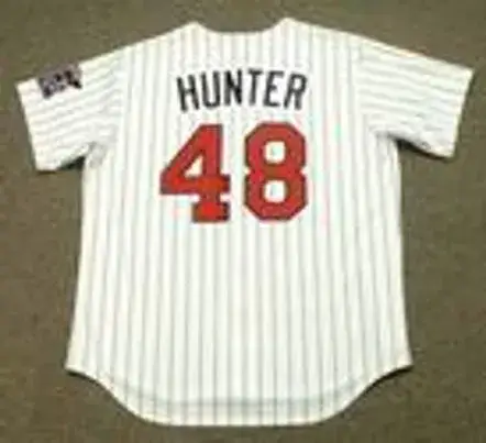 TORII HUNTER Minnesota Twins 2002 Majestic Throwback Home Baseball Jersey 