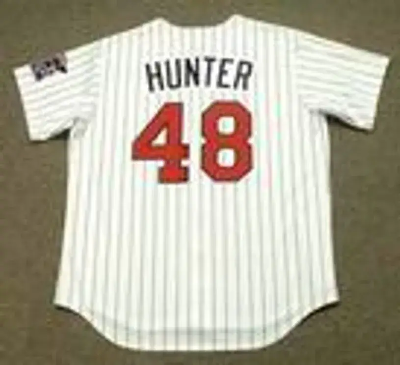 TORII HUNTER Minnesota Twins 2002 Majestic Throwback Home Baseball Jersey 