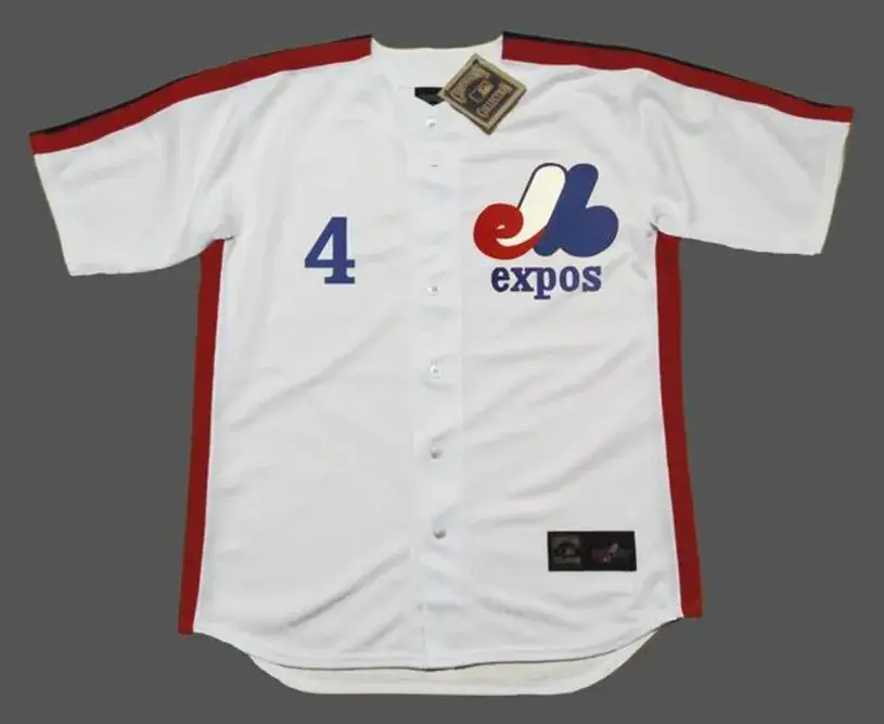 DELINO DeSHIELDS Montreal Expos 1991 Majestic Cooperstown Home Baseball Jersey