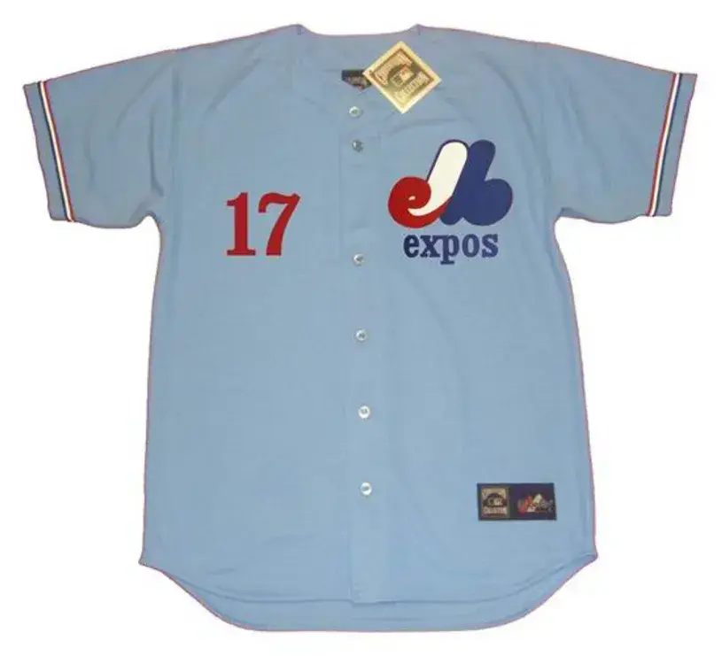 ELLIS VALENTINE Montreal Expos 1978 Away Majestic Throwback Baseball Jersey