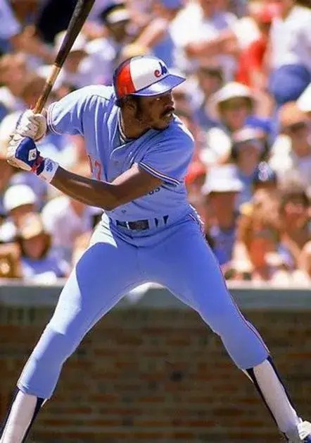 ELLIS VALENTINE Montreal Expos 1978 Away Majestic Throwback Baseball Jersey 