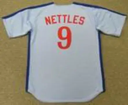 GRAIG NETTLES Montreal Expos 1988 Majestic Cooperstown Away Baseball Jersey 