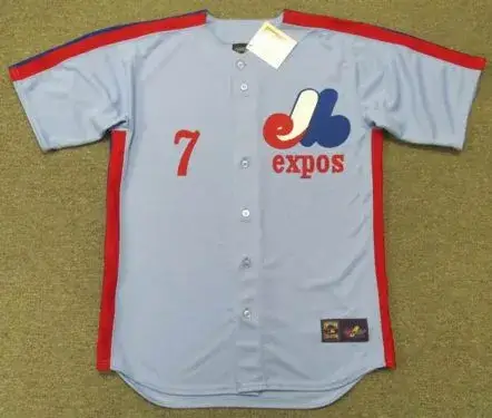 HUBIE BROOKS Montreal Expos 1985 Majestic Cooperstown Away Baseball Jersey