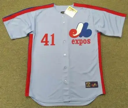 JEFF REARDON Montreal Expos 1983 Majestic Cooperstown Away Baseball Jersey