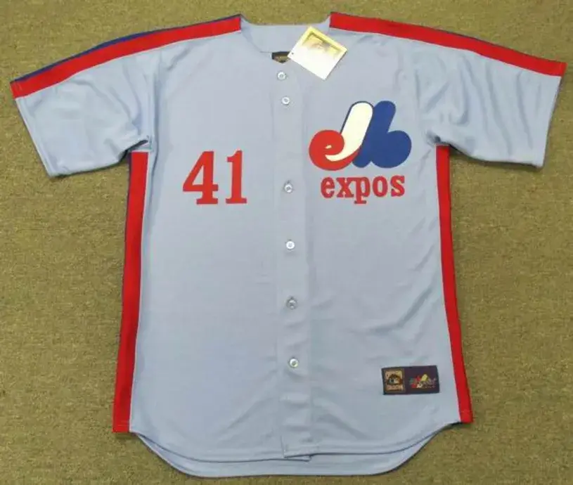 JEFF REARDON Montreal Expos 1983 Majestic Cooperstown Away Baseball Jersey