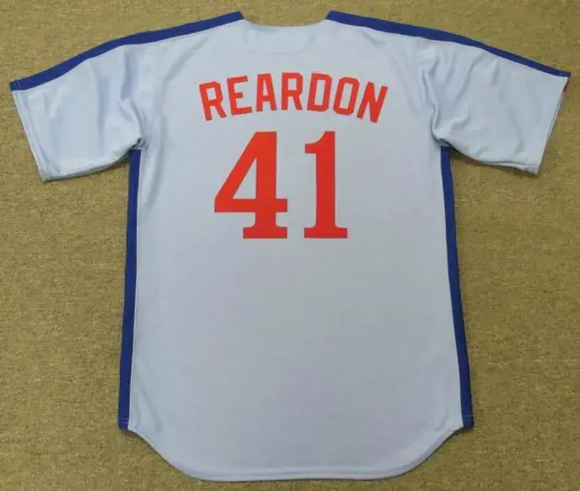 JEFF REARDON Montreal Expos 1983 Majestic Cooperstown Away Baseball Jersey 