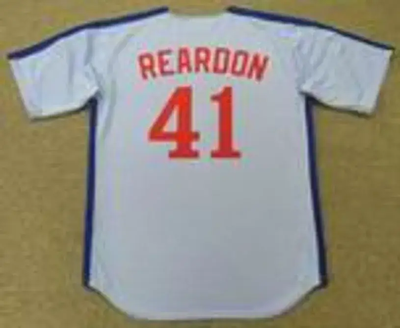 JEFF REARDON Montreal Expos 1983 Majestic Cooperstown Away Baseball Jersey 