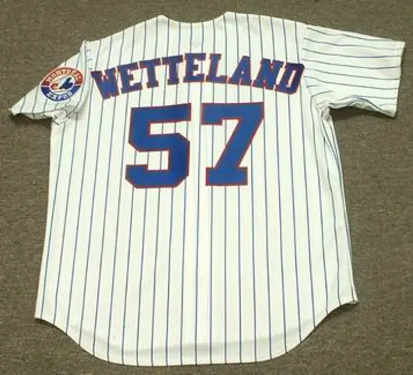 JOHN WETTELAND Montreal Expos 1994 Majestic Throwback Home Baseball Jersey 