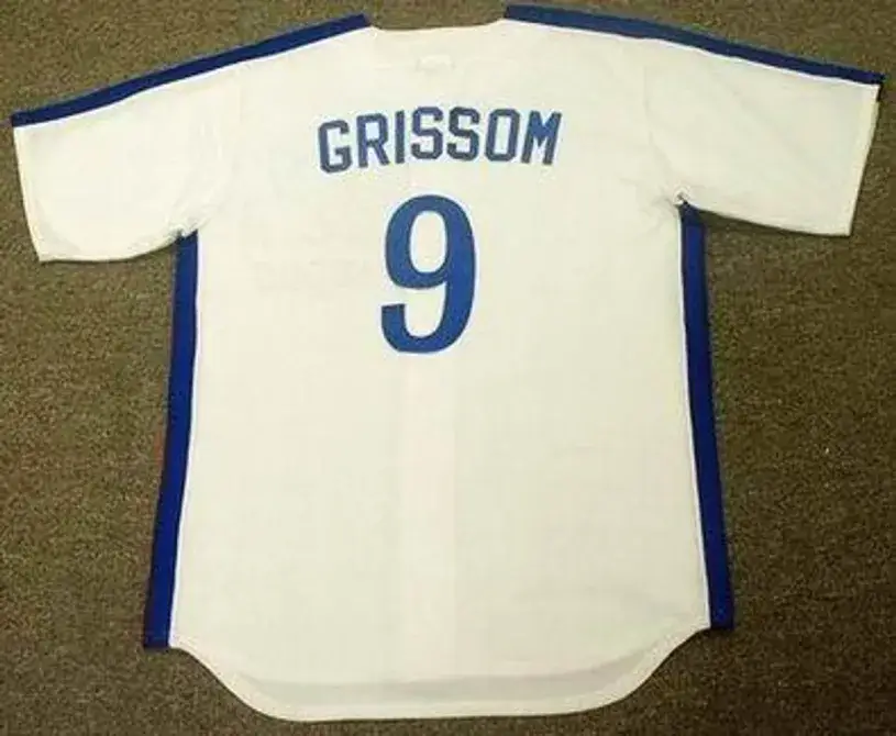 MARQUIS GRISSOM Montreal Expos 1991 Majestic Cooperstown Throwback Home Baseball Jersey 
