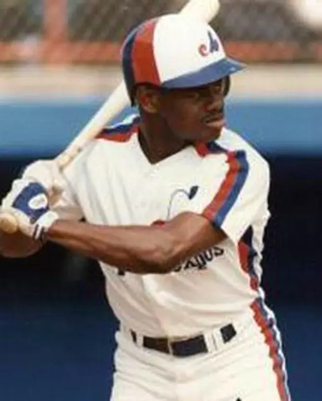 MARQUIS GRISSOM Montreal Expos 1991 Majestic Cooperstown Throwback Home Baseball Jersey 