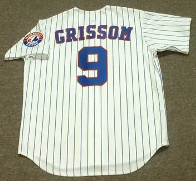 MARQUIS GRISSOM Montreal Expos 1994 Majestic Throwback Home Baseball Jersey 