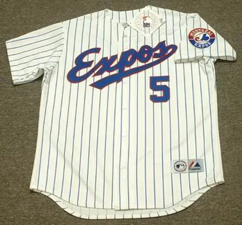 MICHAEL BARRETT Montreal Expos 2002 Majestic Throwback Home Baseball Jersey