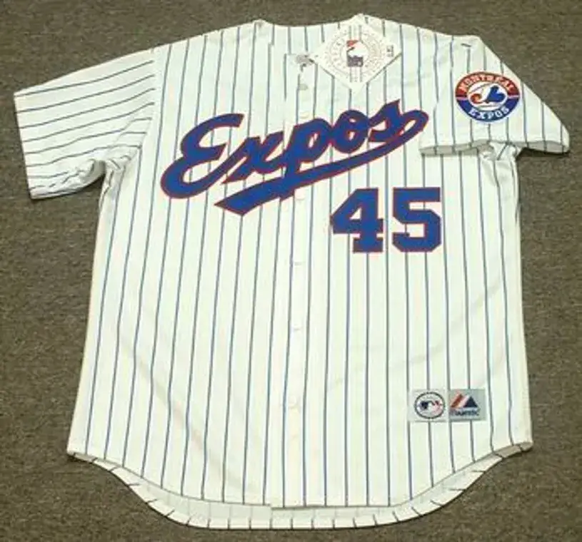PEDRO MARTINEZ Montreal Expos 1997 Majestic Throwback Home Baseball Jersey