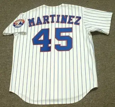 PEDRO MARTINEZ Montreal Expos 1997 Majestic Throwback Home Baseball Jersey 